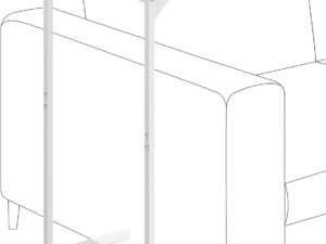 TUTOTAK Tavolino C 73 cm Bianco - Funzionale e Salvaspazio