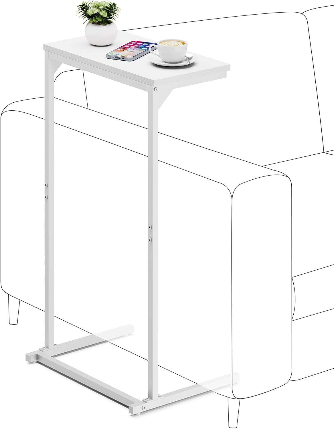 TUTOTAK Tavolino C 73 cm Bianco - Funzionale e Salvaspazio
