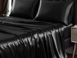 Set lenzuola raso Queen size ultra morbide SiinvdaBZX