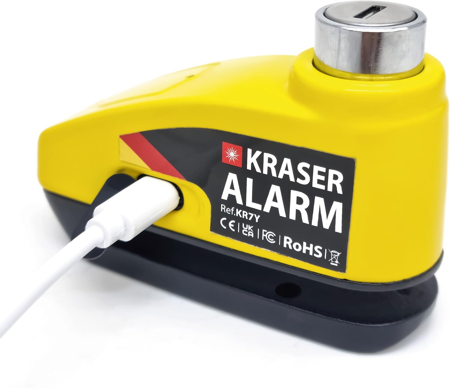 KRASER KR7Y Bloccadisco Antifurto Moto 110dB Ricaricabile
