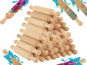 WOPPLXY 50 mini mattarelli in legno 14 cm