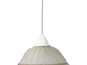 Lampadario a Sospensione Classico in Vetro Rosa, 1 Luce
