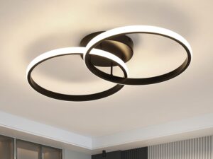 Plafoniera LED Toolight 42W, 4725LM, Rotonda Nera 54cm