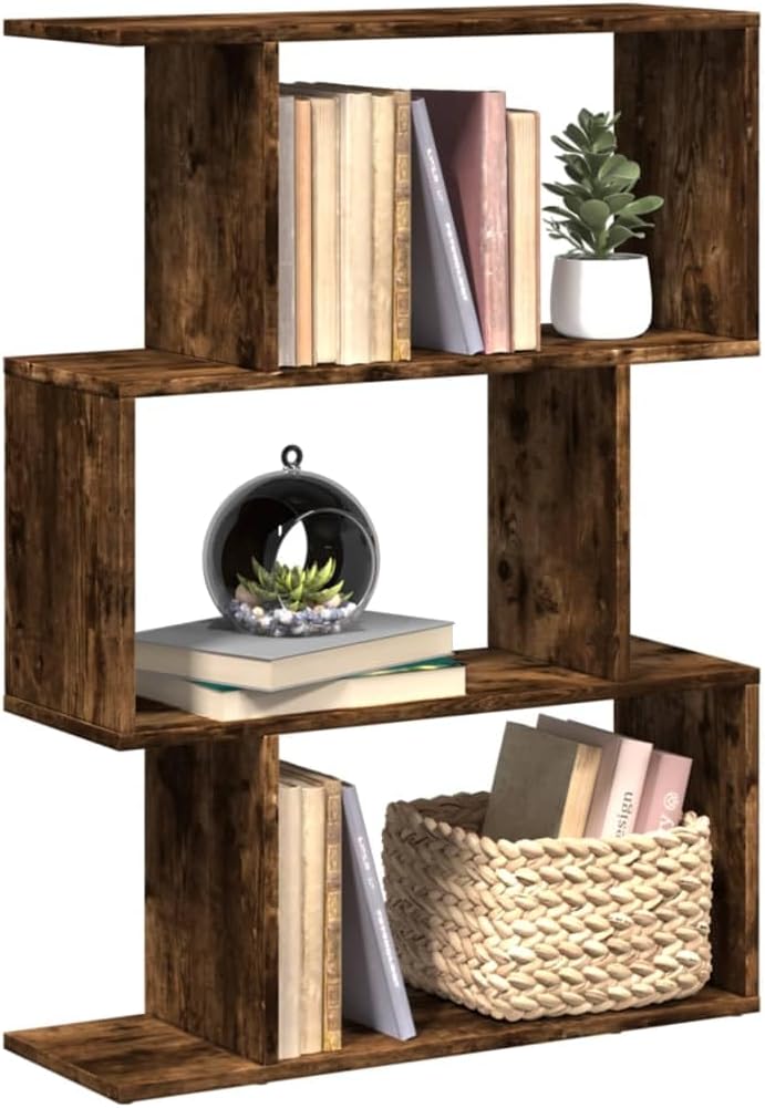 Libreria 3 scomparti in legno 70x24x97 cm, versatile e resistente