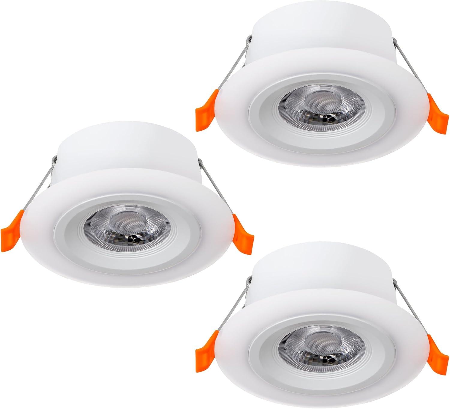 Eglo Calonge - Set 3 faretti LED da incasso, 7 cm, bianco