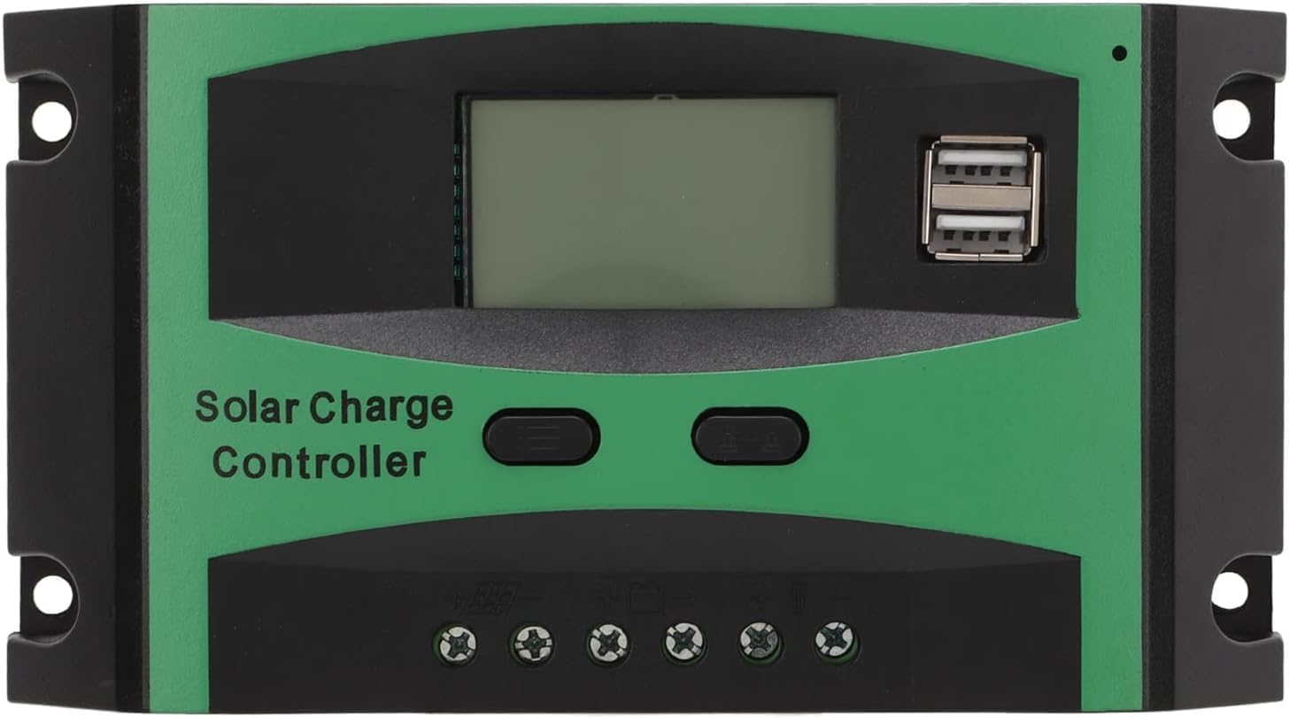Regolatore PWM 12V/24V 50A con USB e display LCD