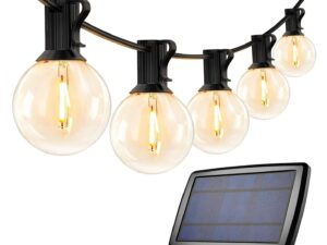 Brigros White - Catena luminosa solare 27 LED con 8 modalità