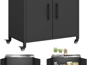 Outsunny Armadio giardino con tavolo inox 80x50x90 cm