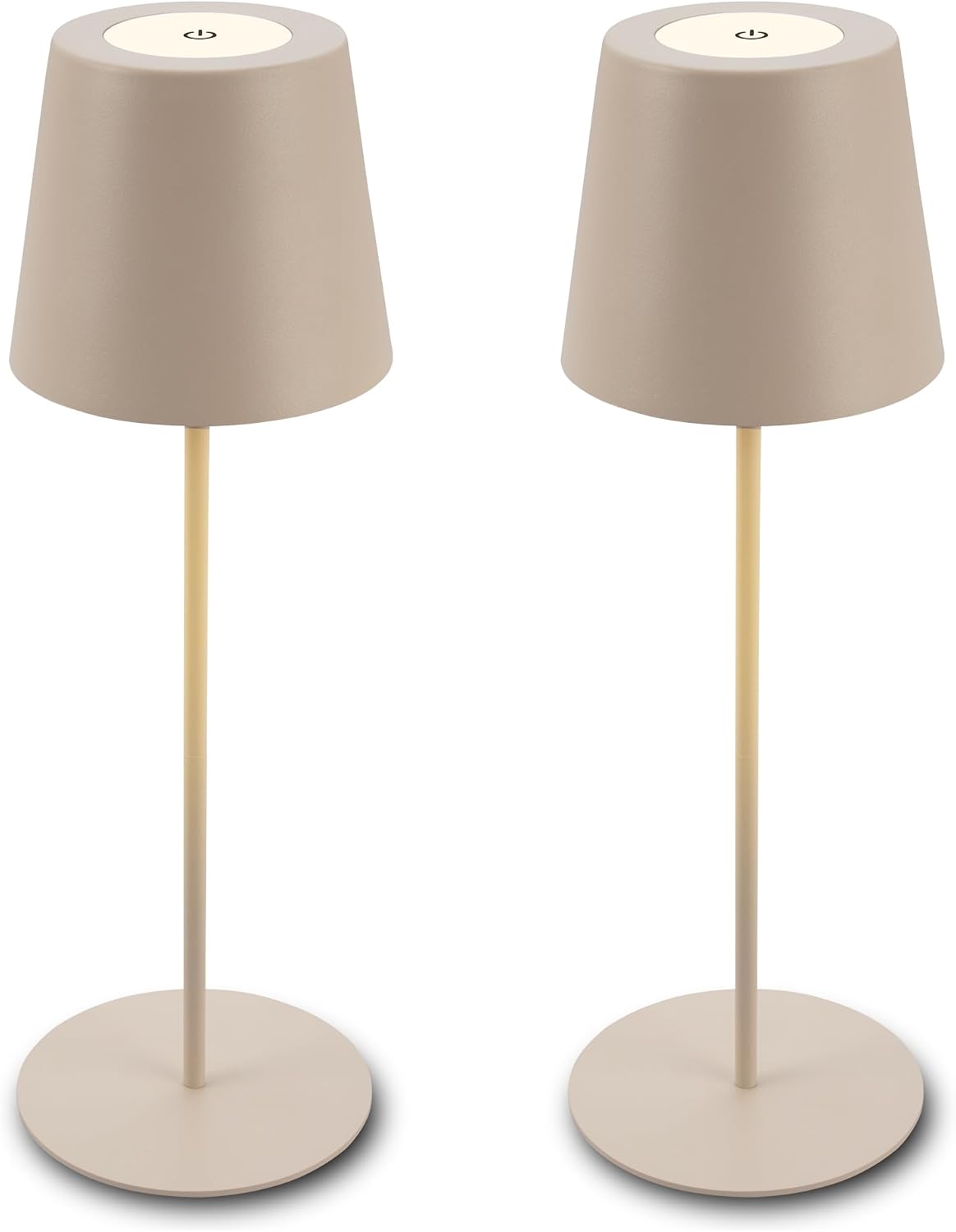 BRILONER Set 2 Lampade LED Senza Fili Touch, Dimmerabili