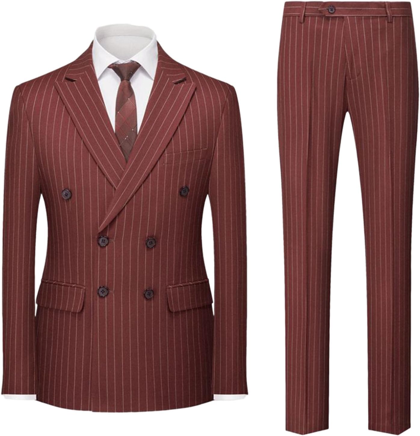 Set Abito Uomo Casual a Righe Doppio Petto - Lacoac