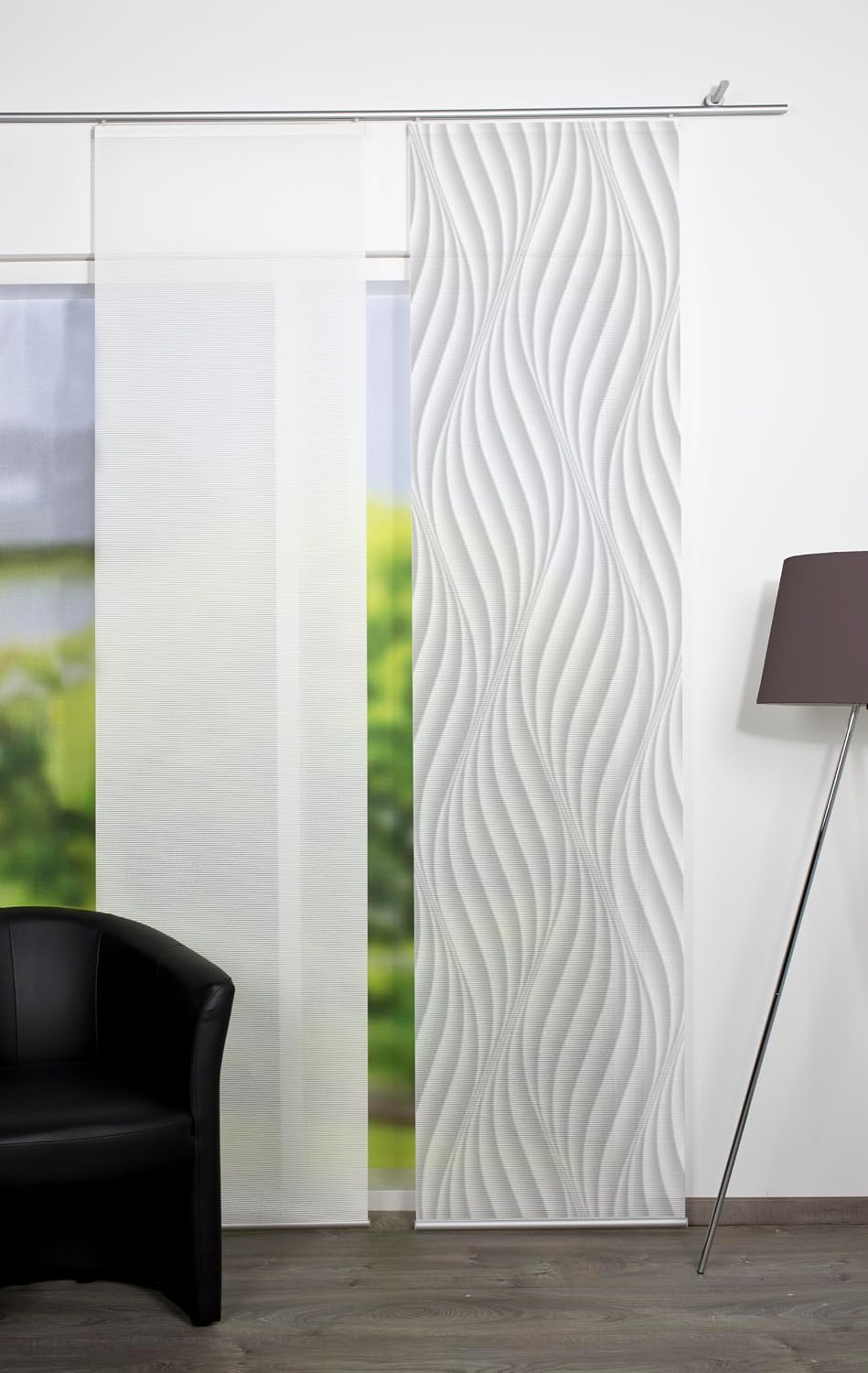 Vision S Tenda a pannello grigio effetto bambù 245x60 cm