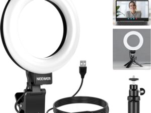 NEEWER Ring Light 5" con Treppiede e Clip, 10W