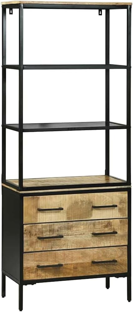 Credenza moderna vidaXL in legno di mango, 180x35x70 cm