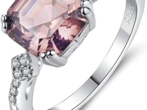 Anello Argento 925 Donna con Morganite Solitario