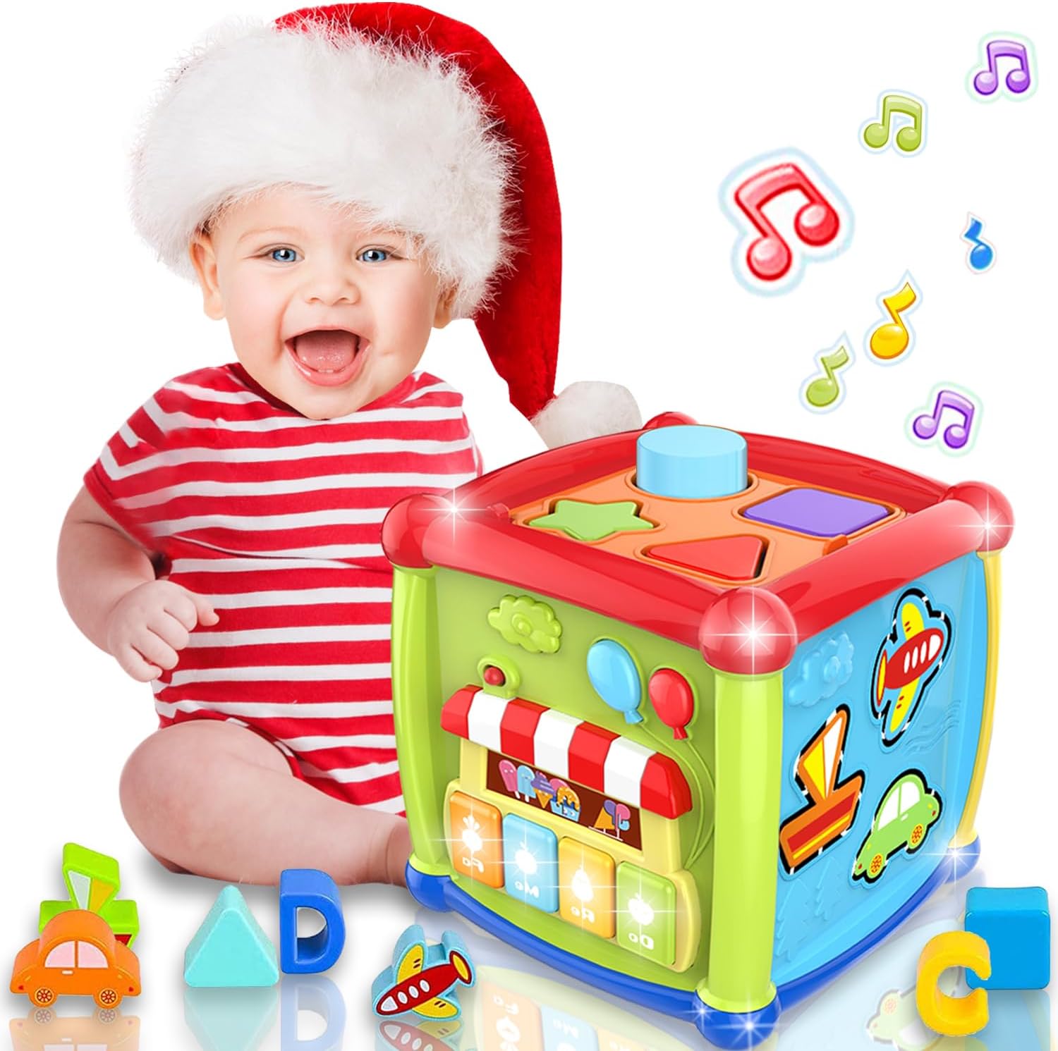 Cubo Attività 6-in-1 per Bambini 1-2 Anni | Giochi Educativi Montessori