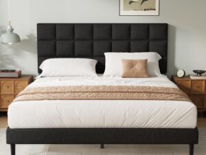 Yocreat letto king size nero 150x200, facile da montare