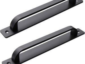 2 Maniglie Porta Scorrevole in Alluminio Black Hole 192mm