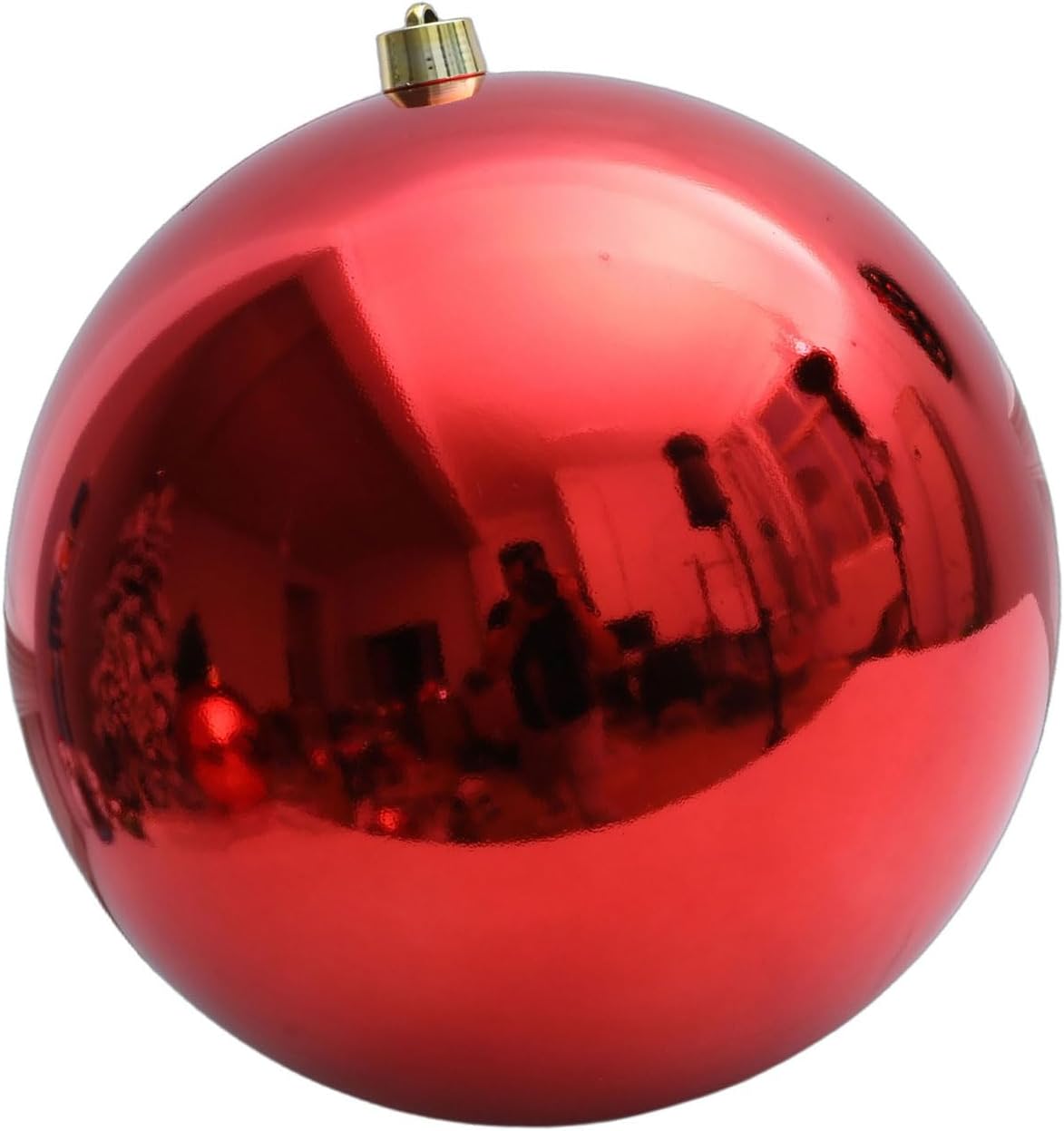 Palline natalizie rosse in plastica: decorazione scintillante