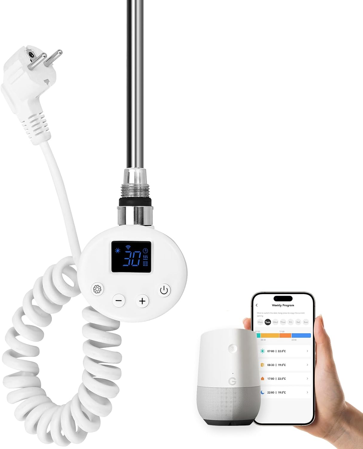 EMKE Barra riscaldante 600W WiFi per scaldasalviette