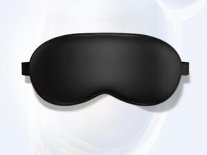 Maschera occhi seta nera unisex con cinghia regolabile