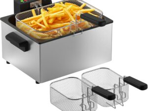 Tristar FR-9330 Friggitrice 5L, 3000W, Acciaio Inox