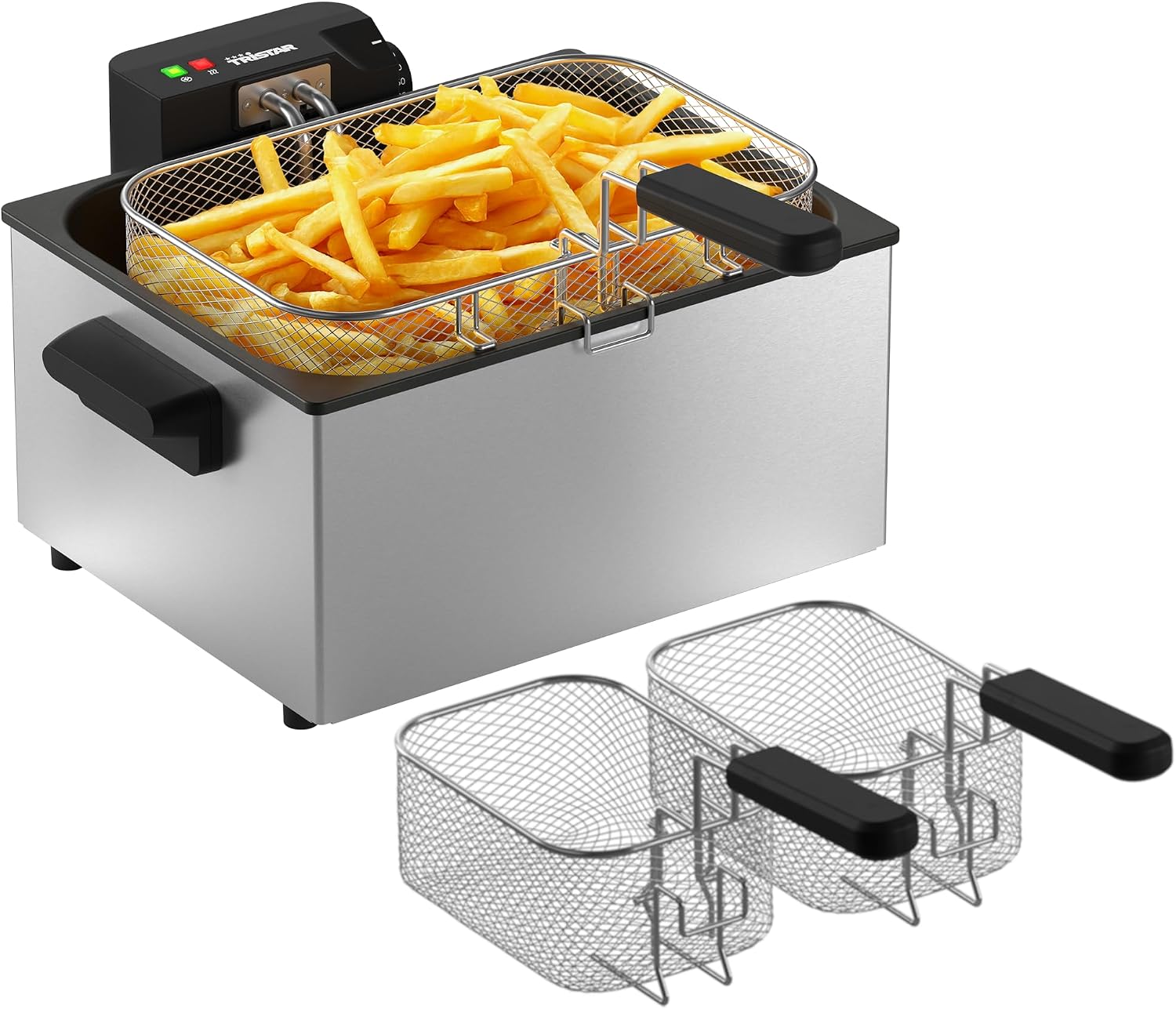 Tristar FR-9330 Friggitrice 5L, 3000W, Acciaio Inox