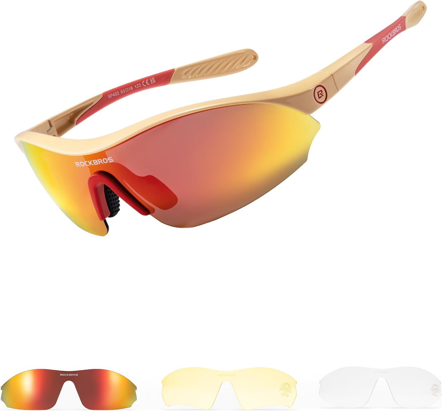 ROCKBROS Occhiali Sport 3-in-1 Polarizzati 25g
