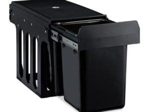 Pattumiera estraibile Relaxdays 2 secchi 8 l, nero