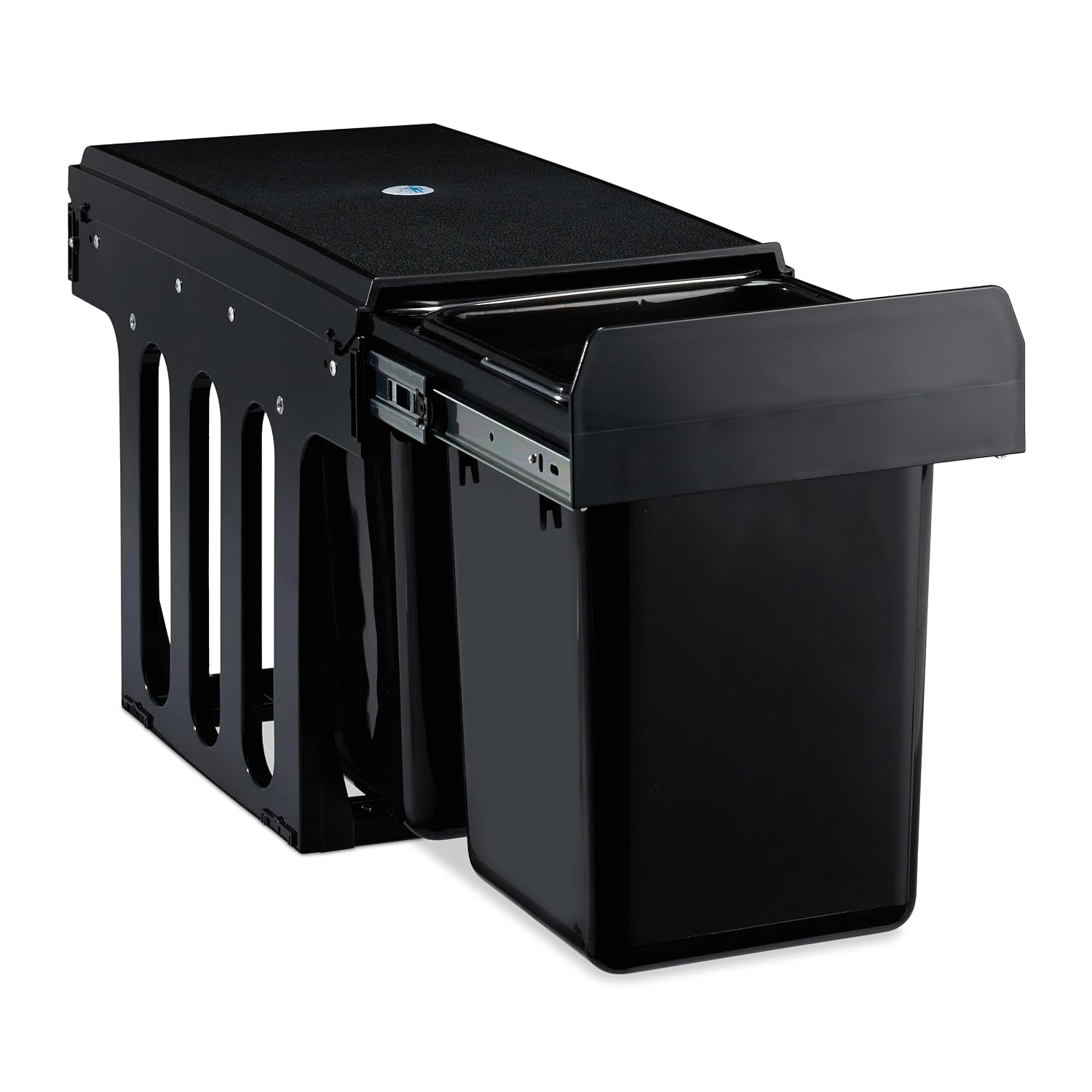 Pattumiera estraibile Relaxdays 2 secchi 8 l, nero