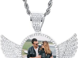 Collana personalizzata con foto e ali d'angelo - OTXIXTO