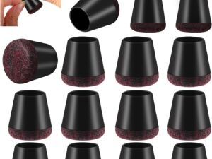Vinabo Coprigambe per Sedie Rotondi Nero - 16 Pezzi