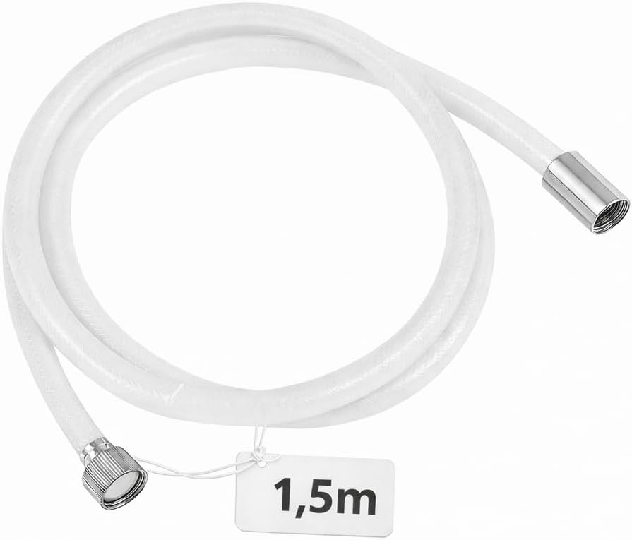 Tubo doccia flessibile 200 cm universale bianco G1/2"