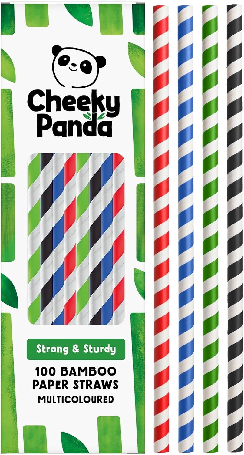 Cannucce Bamboo Multicolor The Cheeky Panda 100 Pezzi
