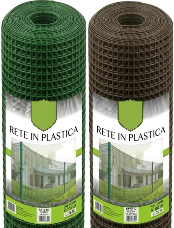 Rete plastificata 10 mm 1x5 m per balconi e giardini