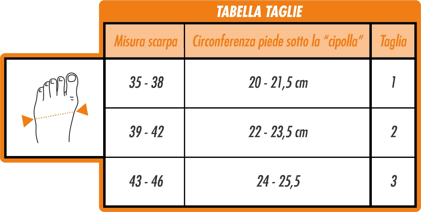 Tutore alluce valgo Dual Sanitaly H1 Taglia 2