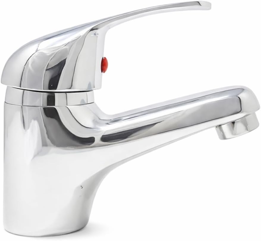 Rubinetto Miscelatore Cromato per Lavabo - Kit di Montaggio Incluso