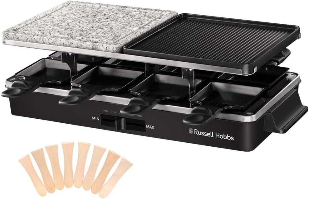 Russell Hobbs Raclette Grill 8 persone con 8 padelle