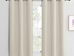 Tende Termiche NICETOWN Beige 2 Pannelli 107x120 cm
