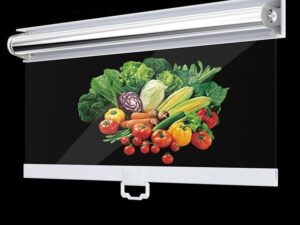 Tenda a rullo trasparente per banchi frigo in PET