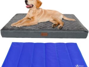 VOUNOT® Letto Ortopedico per Cani 2 in 1 con Tappeto Rinfrescante