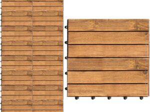 Piastrelle in legno acacia 30x30 cm - Monucep