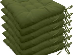 Cuscini Impermeabili Insun Set 6 pezzi 40x40 cm verde oliva