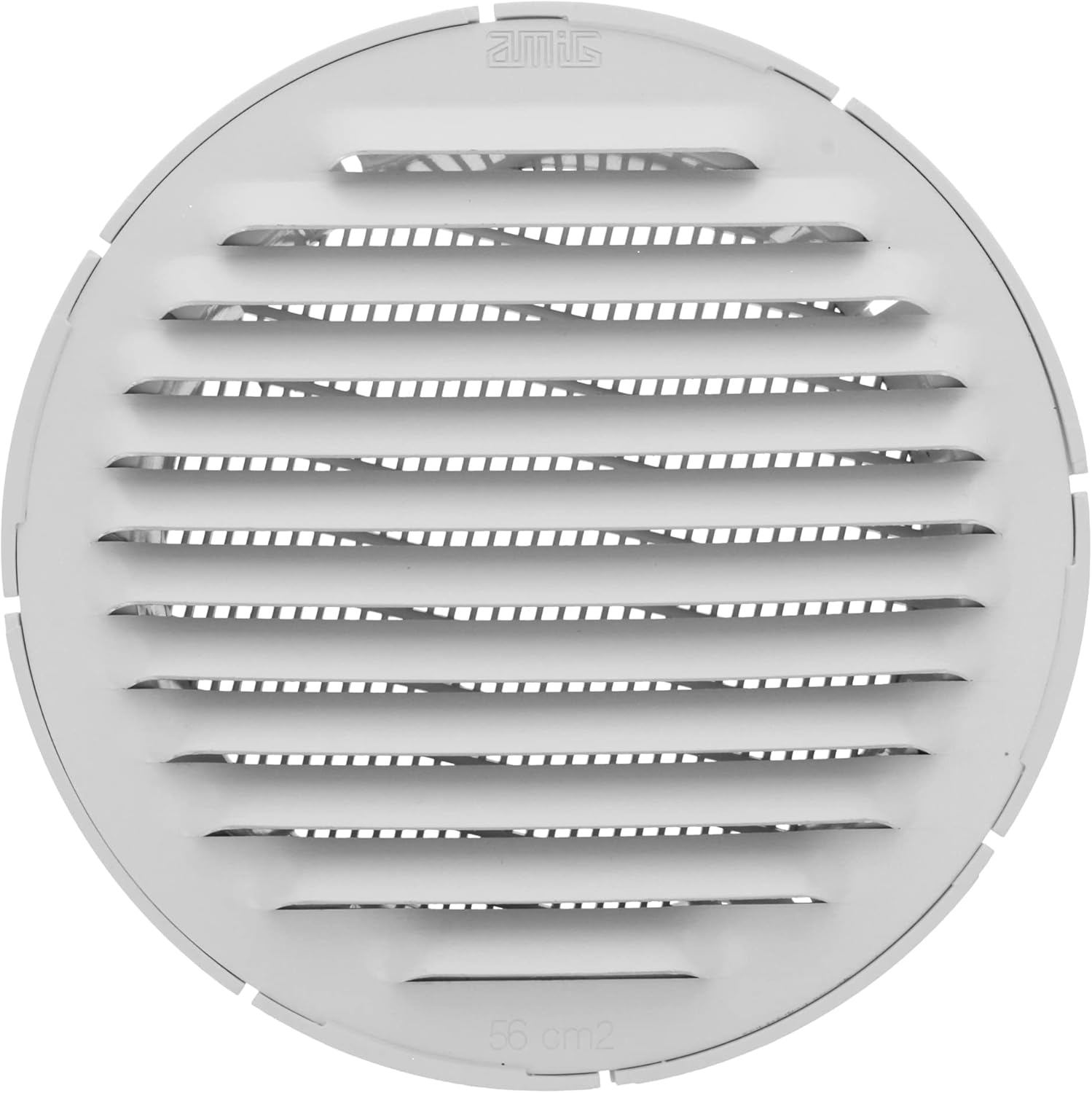 Griglia ventilazione Amig Ø80 mm alluminio bianco