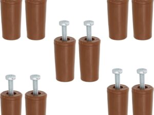 Fermi tapparelle Amig in PVC marrone, 5 paia, corpo 40 mm