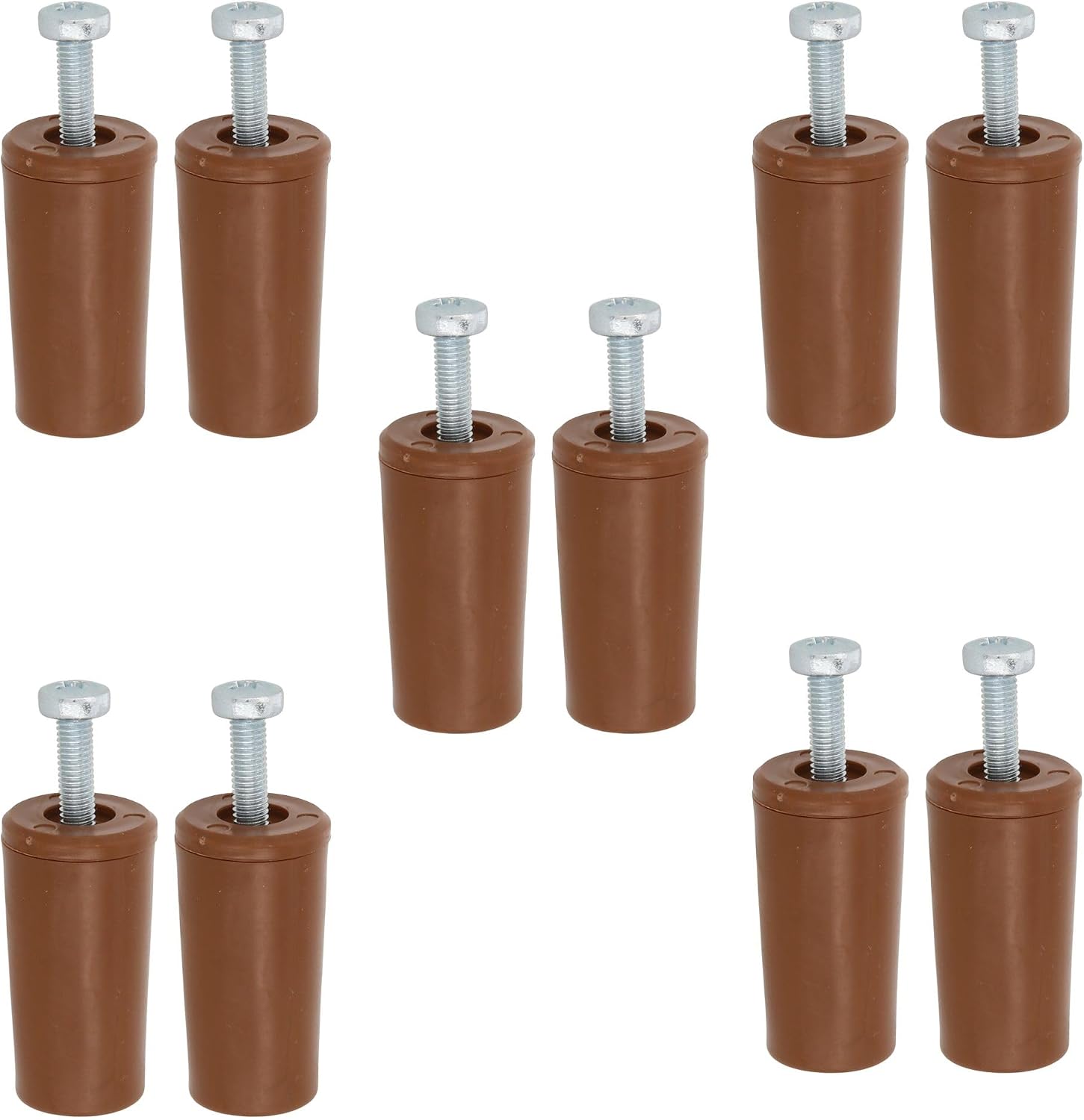 Fermi tapparelle Amig in PVC marrone, 5 paia, corpo 40 mm