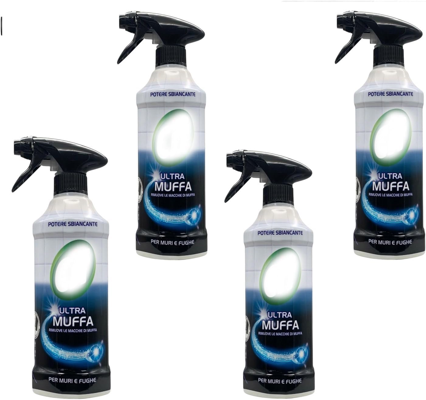 Ultra Muffa, Spray Antimuffa 500ml - Set da 4 Flaconi