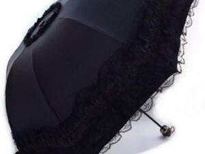 Ombrello pieghevole donna bimba con pizzo e UV 50