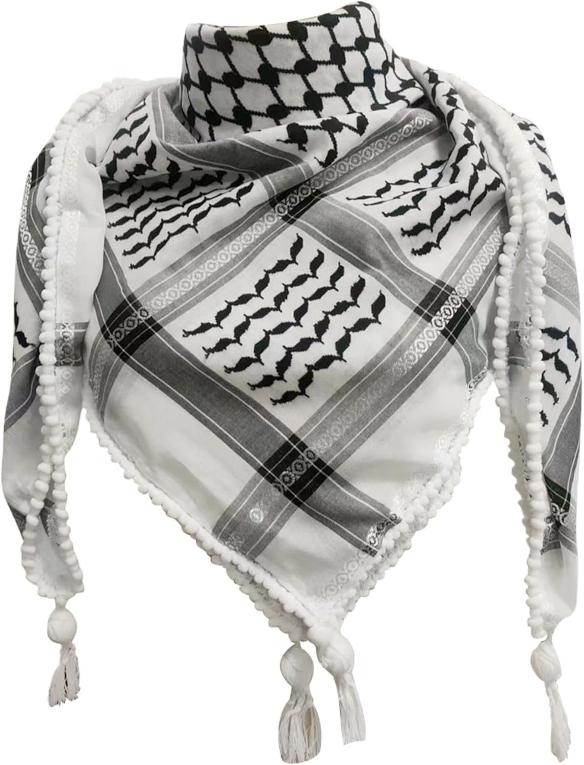 Sciarpa Kefiah Palestinese Autentica 48x48" Cotone