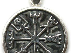 Ciondolo argento Vegvísir Viking simbolo 925 PE001400