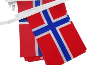 Ghirlanda Bandiera Norvegia 12m - 20 Bandierine 45x30cm